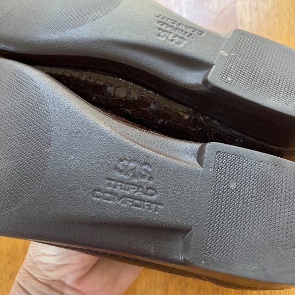 SAS Simplify Everyday Loafer Brown Croc Lightweight Slip On Moccasin, Size 7.5 M - Picture 8 of 11